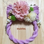 お正月飾り ✽ピンクのしめ縄リース✽