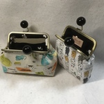 93274419n-n様オーダー品・8.5㎝ねこちゃん口金・せんたくにゃんこ！ホワイト・内布は肉球柄・がま口ポーチ・ロングサイズの煙草がピッタリ！