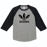【送料無料】【新品】azides アジデス 七分袖 Tシャツ 長袖 パロディ おもしろ グレー メンズ サイズ プレゼント 