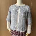 「buum様オーダー」リネンの七分袖カーディガン