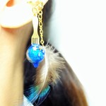 補充｝蓄光）フォークでさしたGALAXY ＴＡＳＴＥ　PEARL　イヤーカフ
