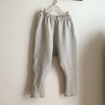 バイオウォッシュ加工リネンFで作ったサルエルパンツ