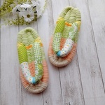 　Room shoes ほっこりかわいい布ぞうり　太鼻緒　③　Mサイズ