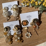 vintage botan charm earring.・*