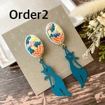 Order２✴︎おすましネコちゃん刺繍ピアス