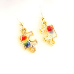 琉球ガラスパズルピアス