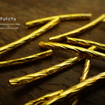 gold twist tube メタル チューブビーズ  20個