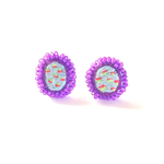 ＊lavender＊刺繍ピアス