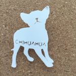 チワワシルエットブロ-チ