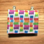カラフルブロック柄　移動ポケット/　マルチポケット　付けポケット/　ネイビー