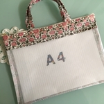 SALE‼️リバティビニコA4半クリアバッグ＊ペンローズ