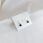 【彫金/一点限り】真鍮ピアス ラピスラズリ