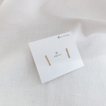 【彫金】真鍮ピアス　線