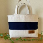 トートバッグ＊帆布♡ネイビー
