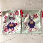 キモノ猫　オリジナル巾着