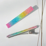 虹色ヘアクリップ