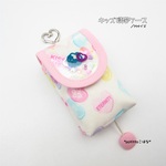 【キッズ携帯ケース】Mサイズ　キャンディハーツ／ホワイト