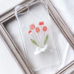【チューリップブーケ RD】ソフトケース iPhone8 iPhoneSE iPhone11 iPhone11Pro iPhone12 iPhone12Pro iPhone12 mini