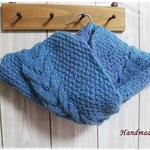 【SALE】あったか手編みの空色２wayロングスヌード