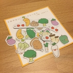 (再販)おやさいたちのフレークシール