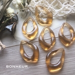 【送料無料】変形ドロップチャーム  アクリルフープ  クリアカラー  4pcs