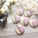 New【送料無料】バイカラー  デザインチャーム  アンティーク  2pcs