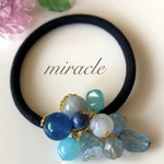 天然石ヘアゴム  ♡ ブルー系  他 HHG263