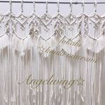 《sara1015様order専用ページ》 マクラメ　Cafetype　カーテン（のれん）『Angelwing』