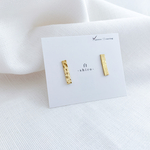 【受注制作】真鍮ピアス　長方形