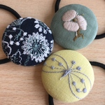 ミナペルホネン ヘアゴム handmade くるみボタンセット choucho celebrate ohayo