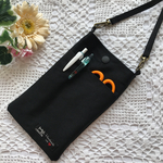 ハンドメイド　ツールポーチ　ワークポーチ　スマホポーチ  【ブラック】