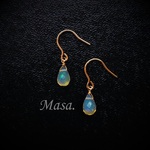 【14Kgf】オパール  Ｌsize7.5mm ピアス／イヤリング  Vol.1