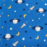 50×50 ロケットと土星柄 お弁当ハンカチ 包み ランチクロス 大きめ　男の子