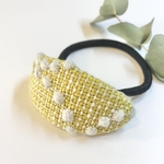 ミナペルホネンஐ  tambourine オーバルカーブ型ポニー ヘアゴム ⑅◡̈*プチギフトにも