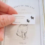 黒　犬ピアス　樹脂ピアス