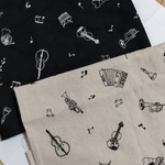 ≪a様専用≫楽器刺繍柄マスク#二枚#ブラック#ベージュ