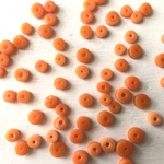 スペーサー　サークル　ガラスビーズ  オレンジ　10g