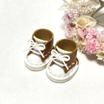 ＊送料無料＊mini☆mini ミニチュアひも靴⑦（ホワイト＆キャメル）