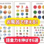 お風呂でも使える！役立つ6選ポスター英語　モンテッソーリ
