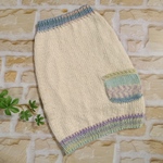 犬服　カラフルカラーとコットンのセーター（オフホワイト）