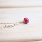 14kgf＊天然石ルビー＊ころんころん＊ネックレス【金】one stone gold ruby necklace