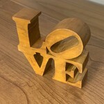 LOVE オブジェ 木製無垢材 ウッドオブジェ 卓上 インテリア 雑貨 天然素材 置物