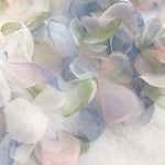 4pcs   フラワーパーツ　シフォン花びら  　ブルー系MIX