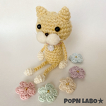 春らしい黄色の可愛いねこぴ【キーホルダー可】(オプションでお花あり)