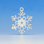 雪の結晶Ｅ　メタルチャーム（シルバー）３個セット