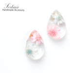 2色の花~P&B~(527) ピアス/ノンホールピアス/樹脂ピアス