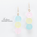 3色団子(525) ピアス/イヤリング/ノンホールピアス/樹脂ピアス