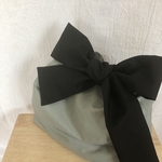 リボン結びbag モスグレイ　32×33
