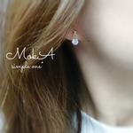 一粒ジルコニア♡ノンホールピアス