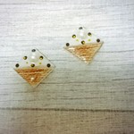 no.5☆ドット×woodピアス＊☆